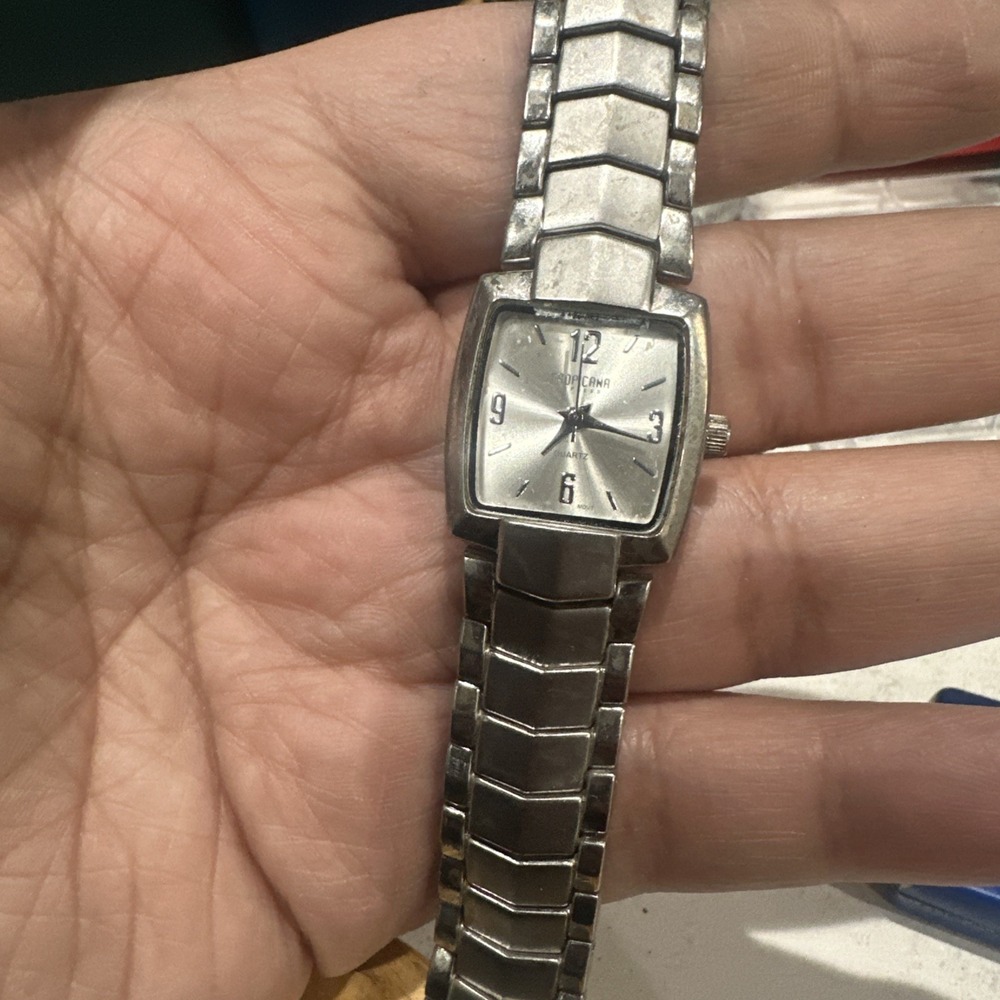Vintage‎ Working Tropicana Express Silver Ladies Watch New Battery 21mm Fit 7.5